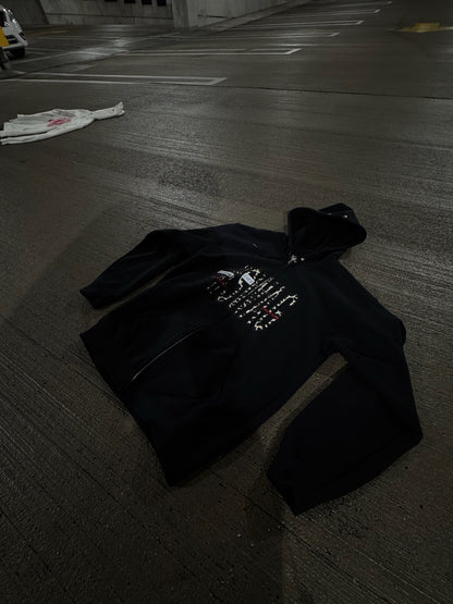 (Black) Leopard Print #SWAG Zip Up