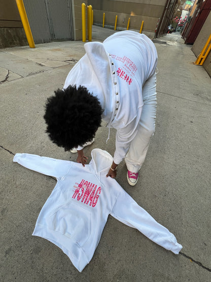 (Pink) Leopard print #SWAG Zip Up