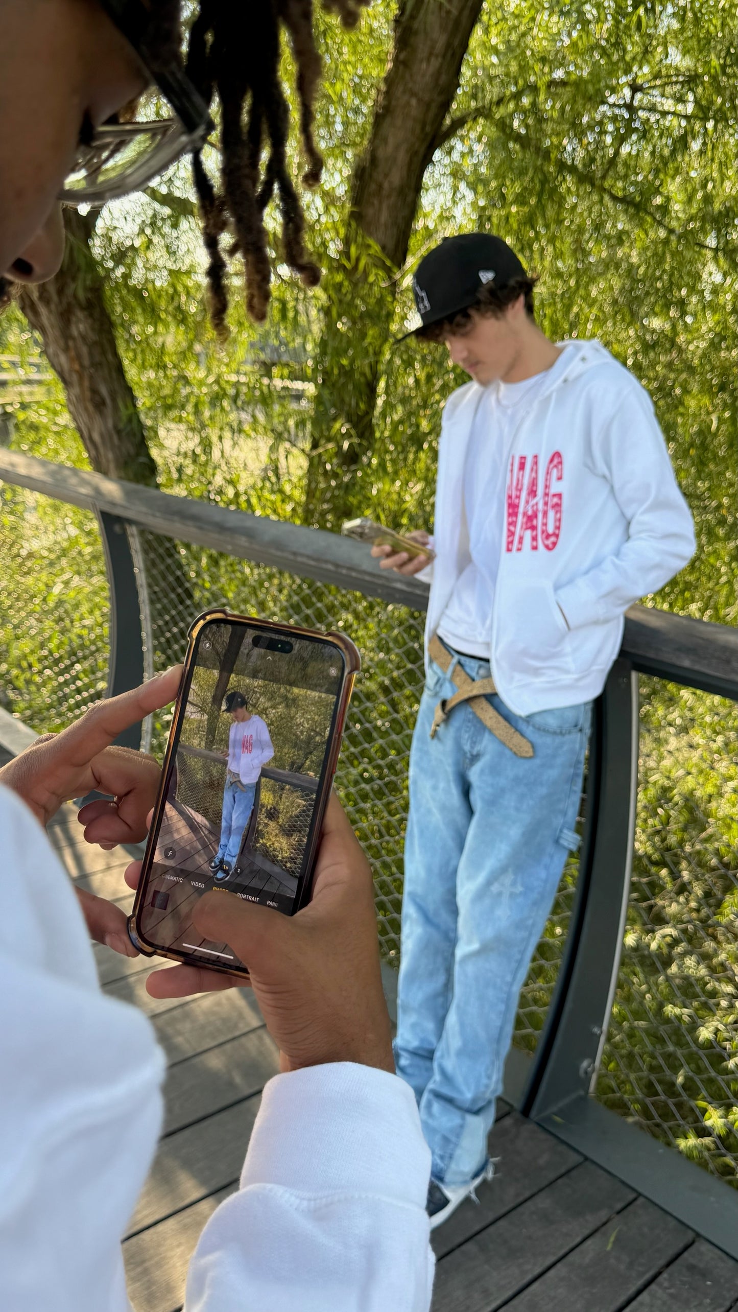 (Pink) Leopard print #SWAG Zip Up