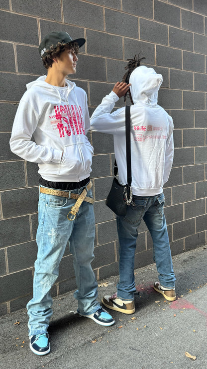 (Pink) Leopard print #SWAG Zip Up