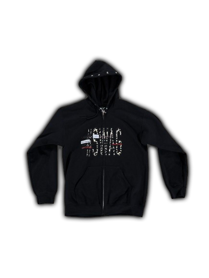 (Black) Leopard Print #SWAG Zip Up